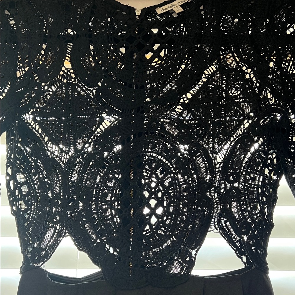 Charlotte Russe Elegant Black Lace Dress🌸Friday’s Event price - Picture 4 of 6